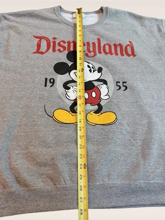 Disney Parks Disneyland Mickey Mouse Gray Crewneck Pullover Sweatshirt Unisex XL - Picture 5 of 8